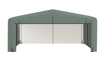 ShelterLogic ShelterTube Garage & Storage Shelter, 20' x 27' x 10' Heavy-Duty Steel Frame Wind and Snow-Load Rated Enclosure, Green