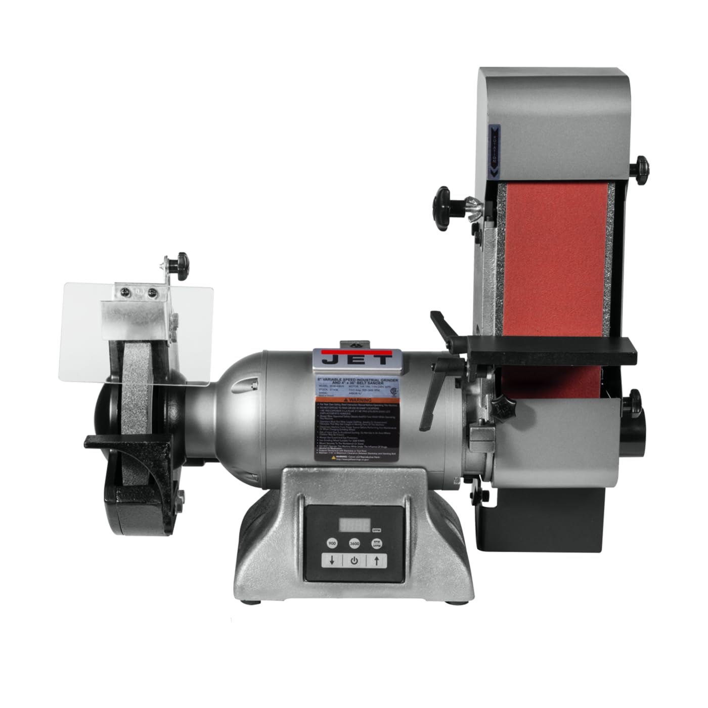 JET Variable Speed 8" Grinder and 4" x 36" Belt Sander, 1 HP, 115/230V 1Ph (Model IBGB-436VS)