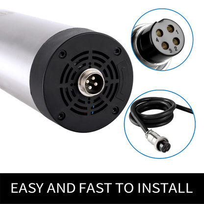 CNC Spindle Motor Kits, 220V 3KW 3000W Φ100mm Air Cooled Spindle CNC Spindle CNC Motor + 3.7KW VFD+Φ100mm Clamp Mount + Collet Set ER20+ Drill bits+ Wires for CNC Router Machine
