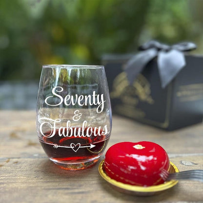 70th Birthday Gifts for Women Her - Seventy Fabulous Wine Glass Turning 70 Year Old Gift, Unique Happy 70th Birthday Gifts for Her, Mom, Wife, Friends, Sister, Female, Coworker, Grandma, Aunt