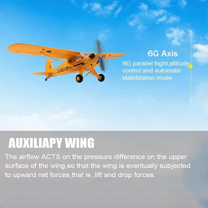 RC Plane A160 J3 RC Airplanes for Adults 3D 5CH Brushless RC Planes 6-Axis Gyro 2.4GHZ Stunt RC Glider with 2 Batteries and Spare Propeller