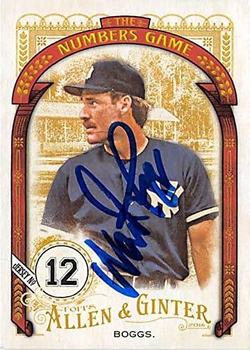 Sports Memorabilia Autograph Warehouse 301952 Wade Boggs Autographed Baseball Card - Boston Red Sox 2016 Topps Allen &amp Ginters No. NG81