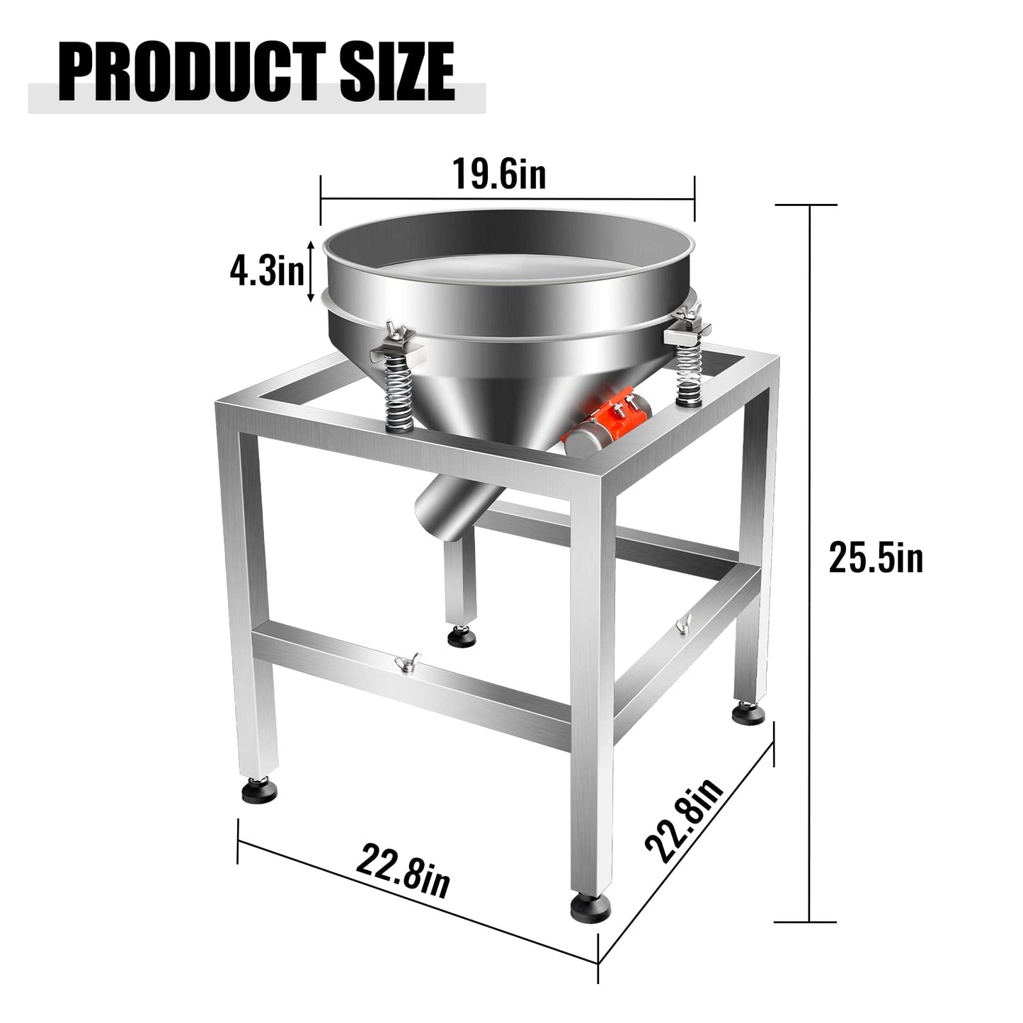 Automatic Sieve Shaker Automatic Powder Sifter Vibrating Sieve Machine Electric Flour Sifter (110V)