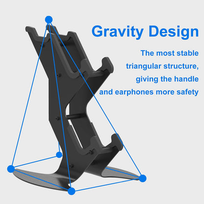 Controller Holder, Game Controller Rack Headset Stand for Xbox Series X S/Xbox one / PS5 / PS4 / NS/PC/Headset, Aluminum Metal Mount Universal Organizer for Video Game Accessories