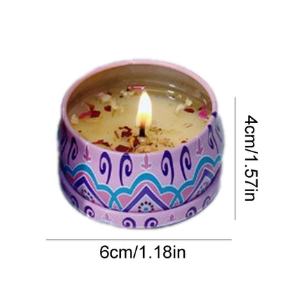 Long Lasting Scented Candles | 80g Soy Candles Aromatherapy Fragrances - Scented Dried Flowers, Gift for Women, Soy Tea Lights, Decorative Candle Jars