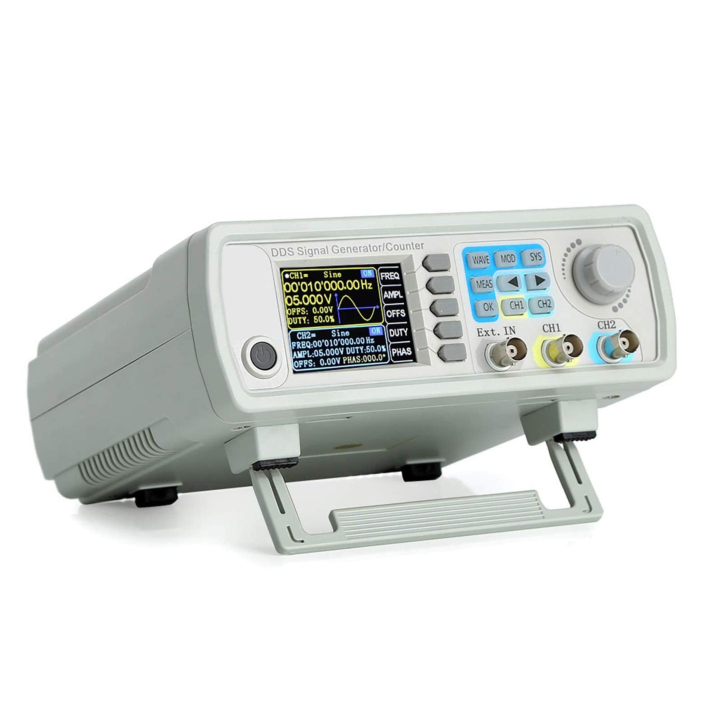 Koolertron Upgraded 15MHz DDS Signal Generator Counter,High Precision Dual-Channel Arbitrary Waveform Function Generator Frequency Meter 200MSa/s (15MHz)