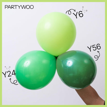 PartyWoo Lime Green Balloons 100 pcs Different Sizes of 36 18 12 10 5 Inch Neon Yellowish Light Green Latex Balloon Arch Kit Garland for Graduation Halloween Summer Birthday Party Decorations Green-Y6