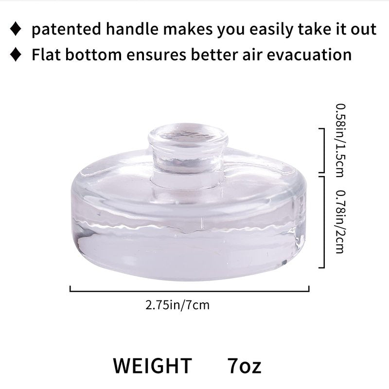 Eleganttime 4 Pack Easy Grip Handle Glass Fermentation Weights Great Mason Jar Wide Mouth Canning Fermenting Pickling Sourkrout Kraut Weight Fermentation Kit