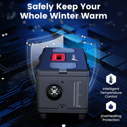 HCALORY 8KW Diesel Air Heater All-in-one 110V AC & 12V DC Support with Altitude Mode 5L Fuel Tank Portable Parking Heater Bluetooth APP Control Heating for Car Truck Boat RV Campers