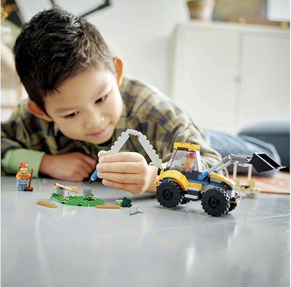 Lego 60385 City Great Vehicles Excavator Building Set with Mini Figures and Accessories Gift Idea Building Kit for Children Over 5 Years