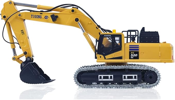 TOUCAN RC HOBBY 1/50 RC Digger PC520 Electric Lifting Radio Control Excavator Engineering Vehicle Metal Tracks Lights Sound Small Collection for Ages 14+