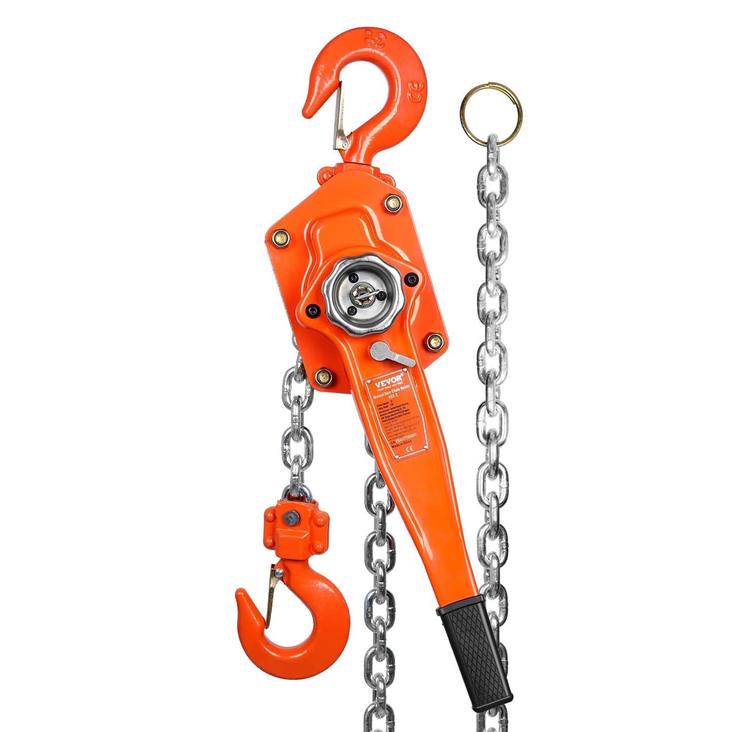 VEVOR Manual Lever Chain Hoist Bundle, Includes 3 Ton 6600 lbs & 1.5 Ton 3300 lbs Capacity 20 FT Come Alongs, G80 Galvanized Carbon Steel with Weston Double-Pawl Brake