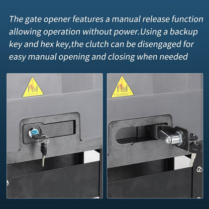 Sliding Gate Opener with WiFi App Control & 4 Remotes, Automatic Electric Gate Motor Complete Kit for Driveway Slide Gates Up to 1800lbs, Chain Driven Security System with Infrared Sensor, Auto Close