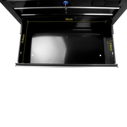 Tool Cart on Wheels, 5 Lockable Drawers Storage Cabinet Cart Rolling Tool Chest for Warehouse, Garage, Workshop Simple Assembly-Black