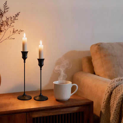 Showin Candlestick Holders Black, 6 Packs Taper Candle Holder for Candlesticks, Candle Sticks Holder Decor for Home Decor