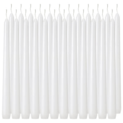 Tuyai 36 Pack Tall White Taper Candles, 10 inch (H) Dripless, Unscented Dinner Candle, Smokeless Taper Candles, Paraffin Wax with Cotton Wicks, 8 Hours Burn Time