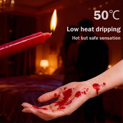 Low Temperature Candle Set - 3 Pack (Red, Purple, Black), Smooth Drip Candles for Deep Relaxation, Cozy Home Ambiance & Mood Lighting