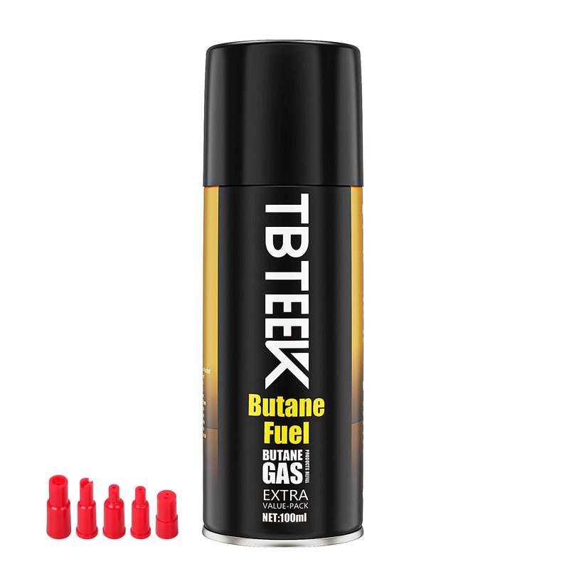 TBTeek Butane Refill, Ultra-Refined Lighter Fluid Refill, 100ml Butane Fuel Refill, Butane Canister for Torch Lighter, Butane Torch, Kitchen Blow Torch (1 Can)