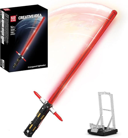 Mould King 10239 Lightsaber Building Set LED Rechargeable Saber Sword Toy as Party Halloween Holiday Birthday Gift Creative Buildable Toy for Adults(1168 Pieces)