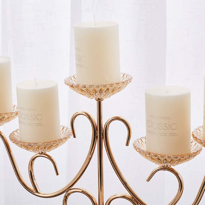 XILIN-1987 Candle Holderss 5 Head Candle Holder Desktop Decoration Retro Home Desktop Candle Holder Decorative Candlestick