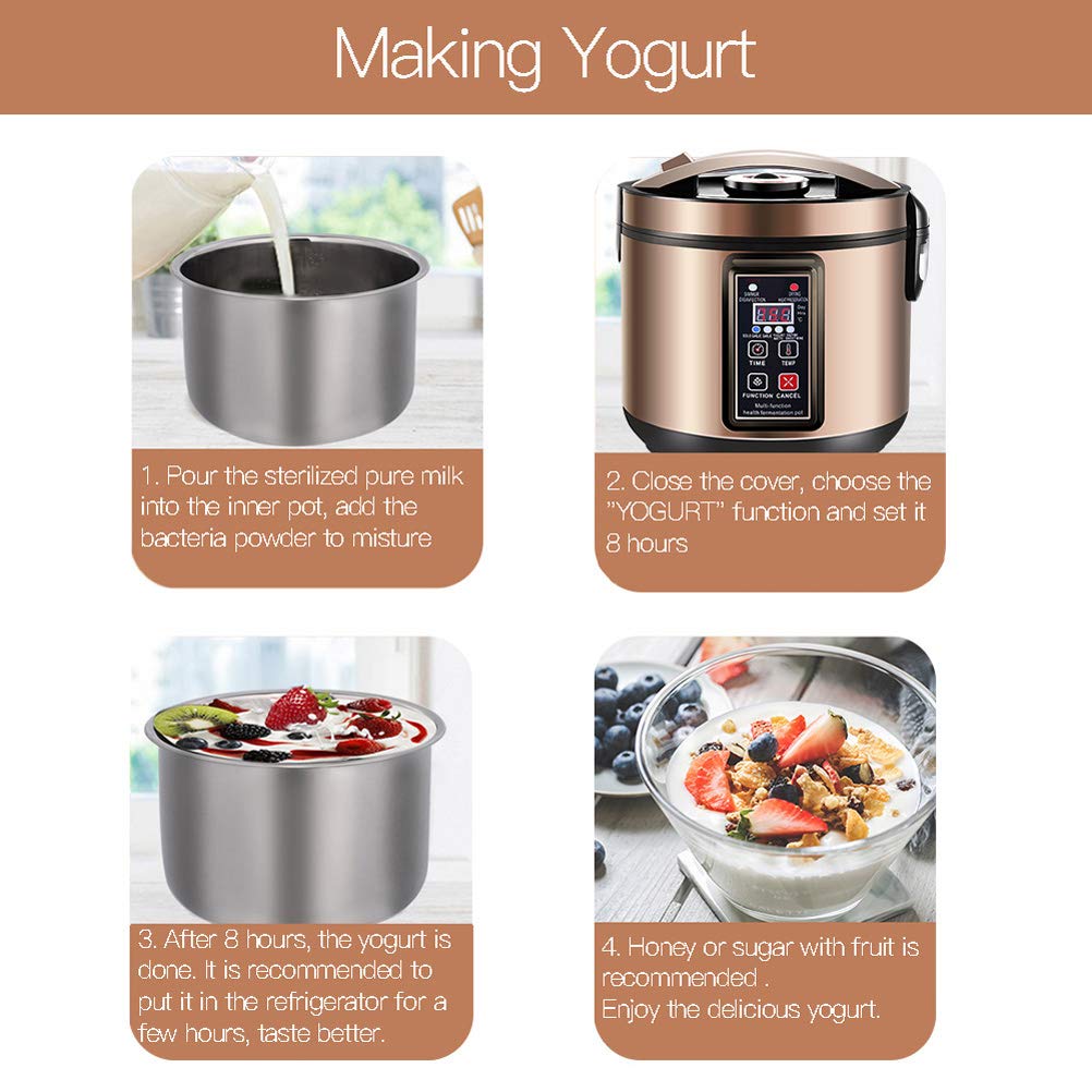 MLGB 6L Black Garlic Fermenter,Yogurt Maker with Adjustable Temperature & Time Control,Kimchi machine,Sweet Rice Wine Maker Full Automatic,Natto Maker,FCC UL Listed