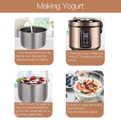 MLGB 6L Black Garlic Fermenter,Yogurt Maker with Adjustable Temperature & Time Control,Kimchi machine,Sweet Rice Wine Maker Full Automatic,Natto Maker,FCC UL Listed