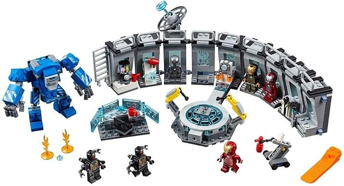 LEGO Marvel Avengers Iron Man Hall of Armor 76125 Building Kit - Marvel Tony Stark Iron Man Suit Action Figures (524 Pieces)