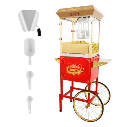 Trygoal Commercial Popcorn Machin with Cart