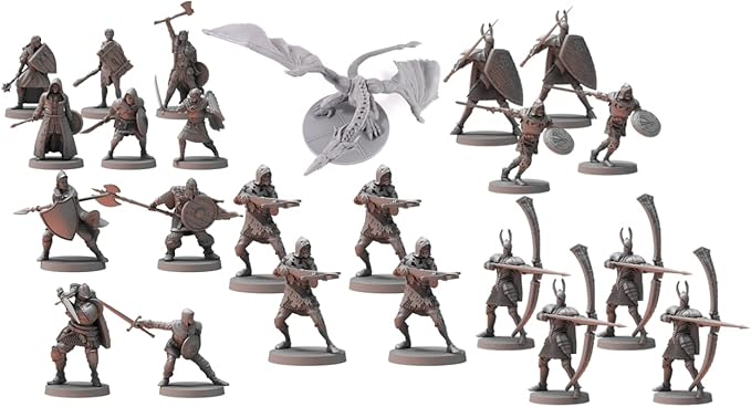 Dark Souls The Roleplaying Game Bundle: Guardian Dragon Silver Knight Great Bowmen Hollow Crossbowmen The Silver and The Dead and Unkindled Heroes 1 &amp 2 (6 Items)