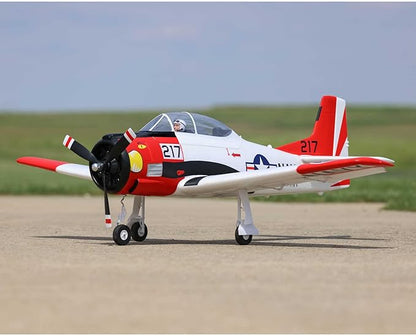 E-flite RC Airplane T-28 Trojan 1.2m BNF Basic Transmitter Battery and Charger Not Included with Smart EFL18350