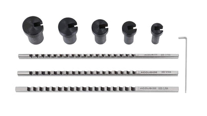 Accusize Industrial Tools No.00 Hss Keyway Broach Precision Sets in Fitted Wooden Box, 5100-0001