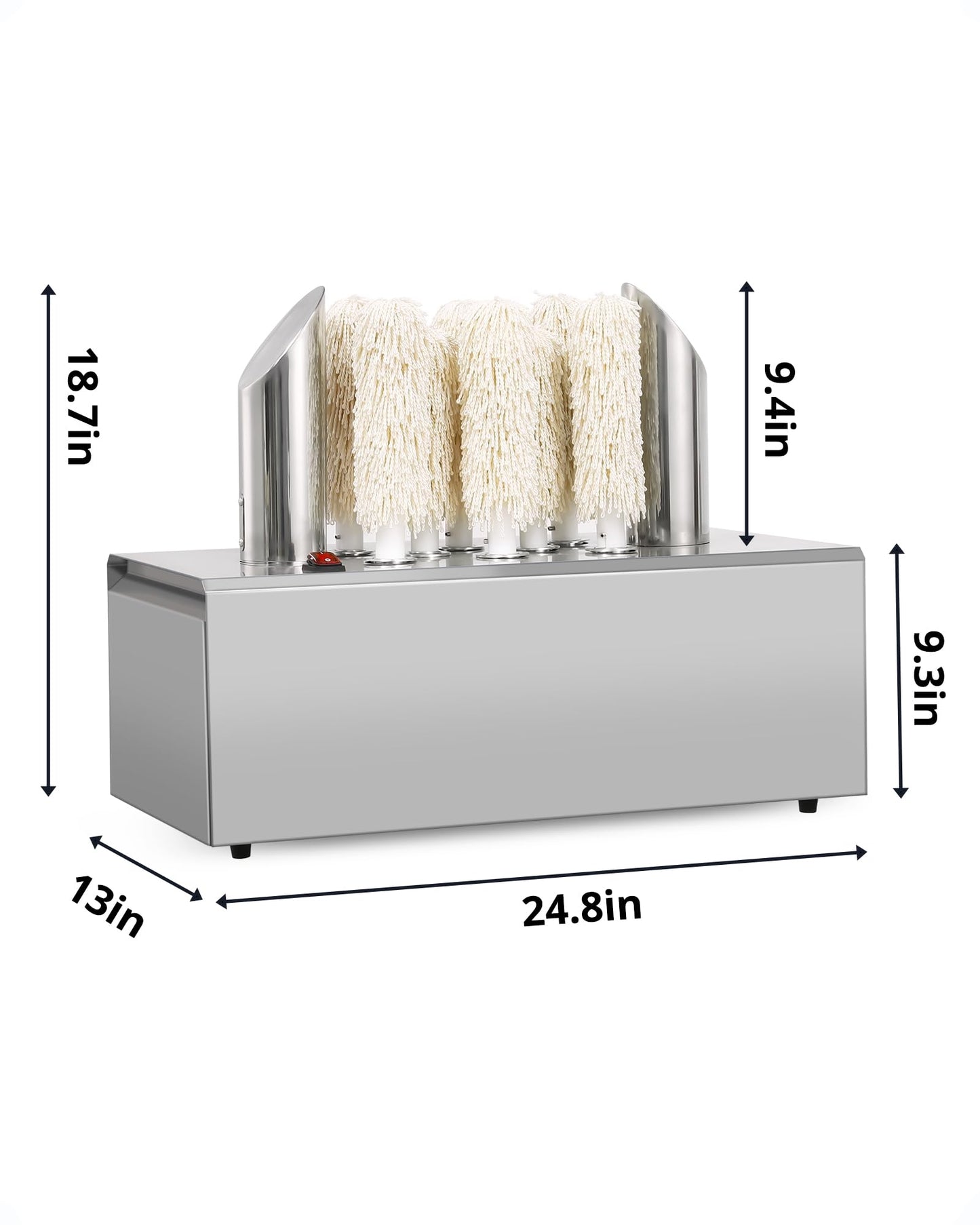 GarveeTech Electric Wine Glass Polisher with 8 Pure Cotton Brushes