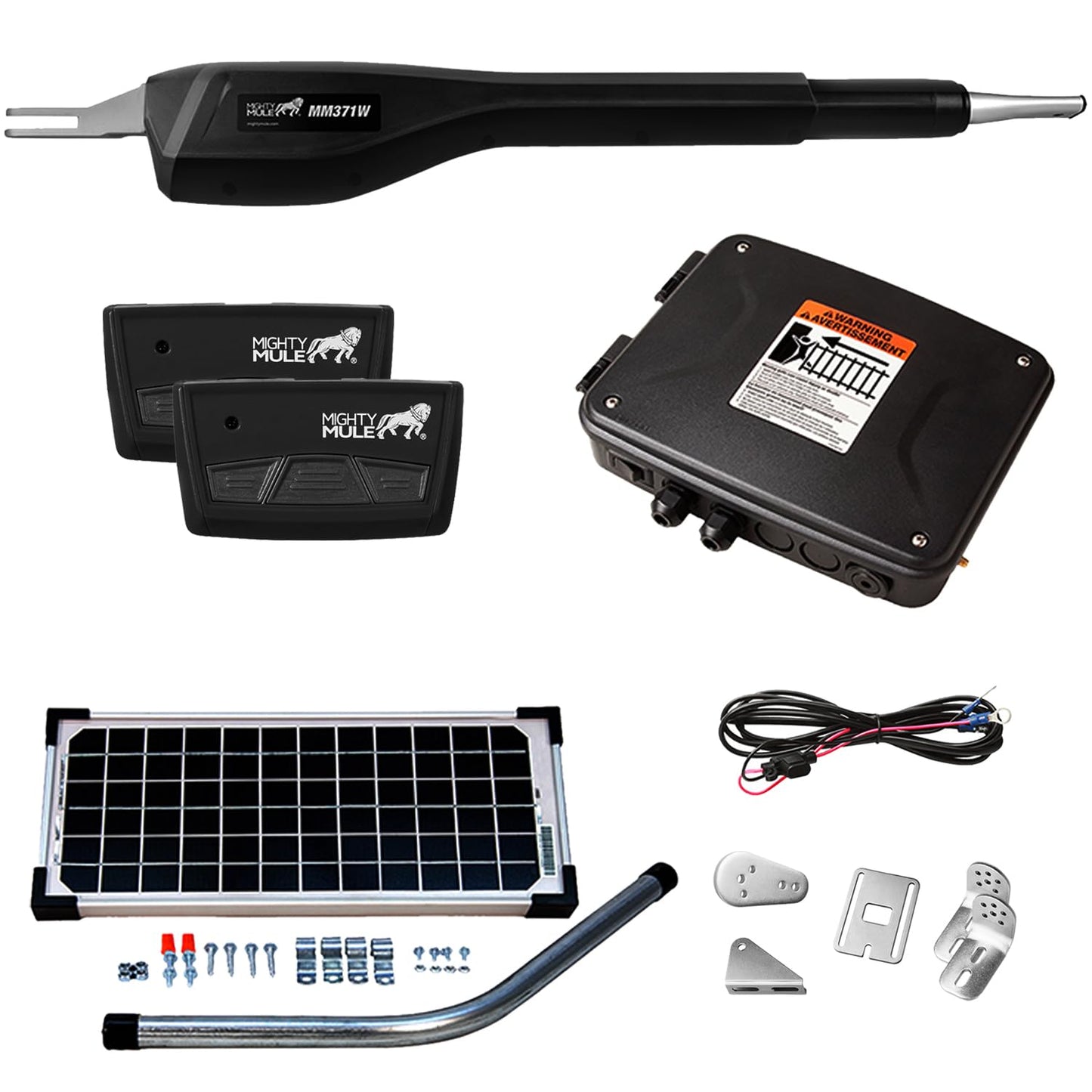 Mighty Mule MM371W-SOL Automatic Gate Opener Black mEDIUM