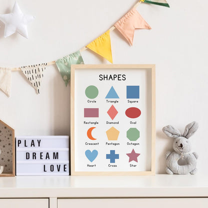 Classroom Posters – 12 Educational Wall Charts with Alphabet, Numbers, Colours, Days, Months, Shapes & More – Learning Resources for Toddlers, Preschool & Kindergarten – Nursery, Homeschool & School Supplies