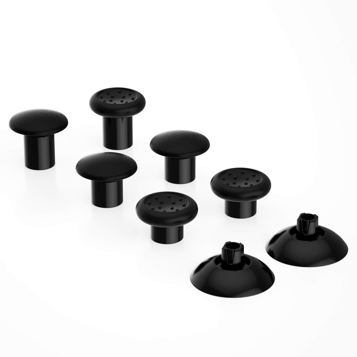 eXtremeRate ThumbsGear Interchangeable Thumbstick for Xbox Controller - Improve Comfort - Black 3 Height Domed & Concave Grips Ergonomic Adjustable Joystick for Xbox Seires X/S, for Xbox One S/X/Elite