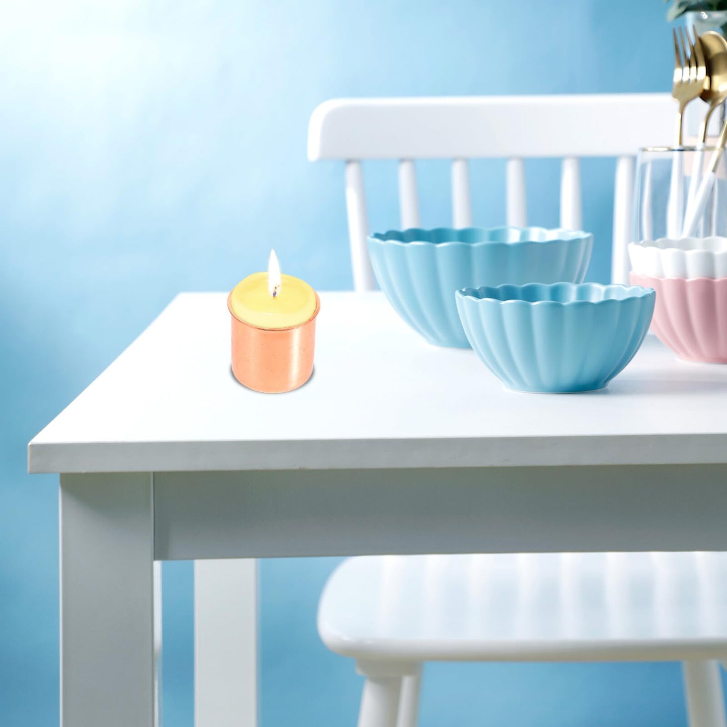 BESTOYARD 10pcs Metal Art Candle Holder Set Mini Birthday Candle Cups Romantic Metal Candlesticks Decorative Containers for Home Party Décor