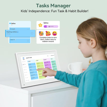 Digital Calendar,10.1 Inch Planner Electronic Calendar&Chore Chart,Smart Calendar Touchscreen Interactive Display for Family Schedules,Bussiness Working tasks,Great for Organizing Your Routines,Gifts for Women Mom