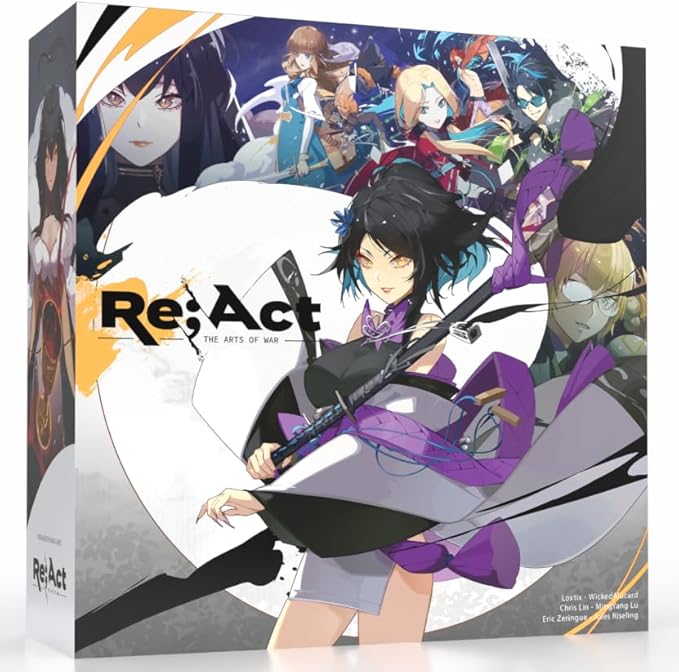 ReACT - The Arts of War - Board Game for 2 Players | 15-30 Mins Playtime | Original Anime Manga Artstyle | 1 vs 1 Fighting Dueling Card Game (Standard Edition)