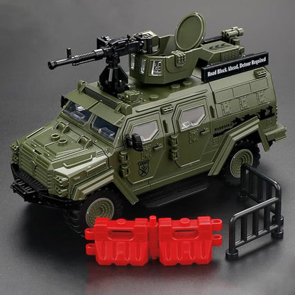 4 in 1 Armored Vehicle Building Block Military Vehicle Building Brick Toys Army Car Model Toys Gifts for Boys Age 8-12 (Green)
