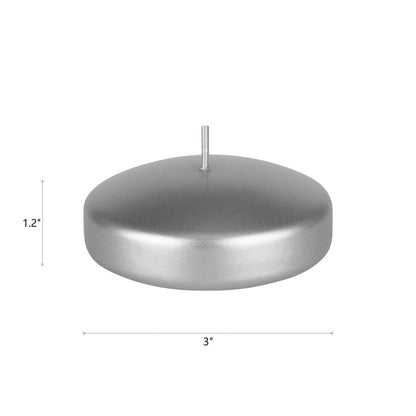 Mega Candles 4 pcs Unscented Silver Floating Candles, Hand Poured Wax Candle 3 Inch Diameter, Home Décor, Wedding Receptions, Occasions, Festivities, Events, Meditations, Tranquility, Spa