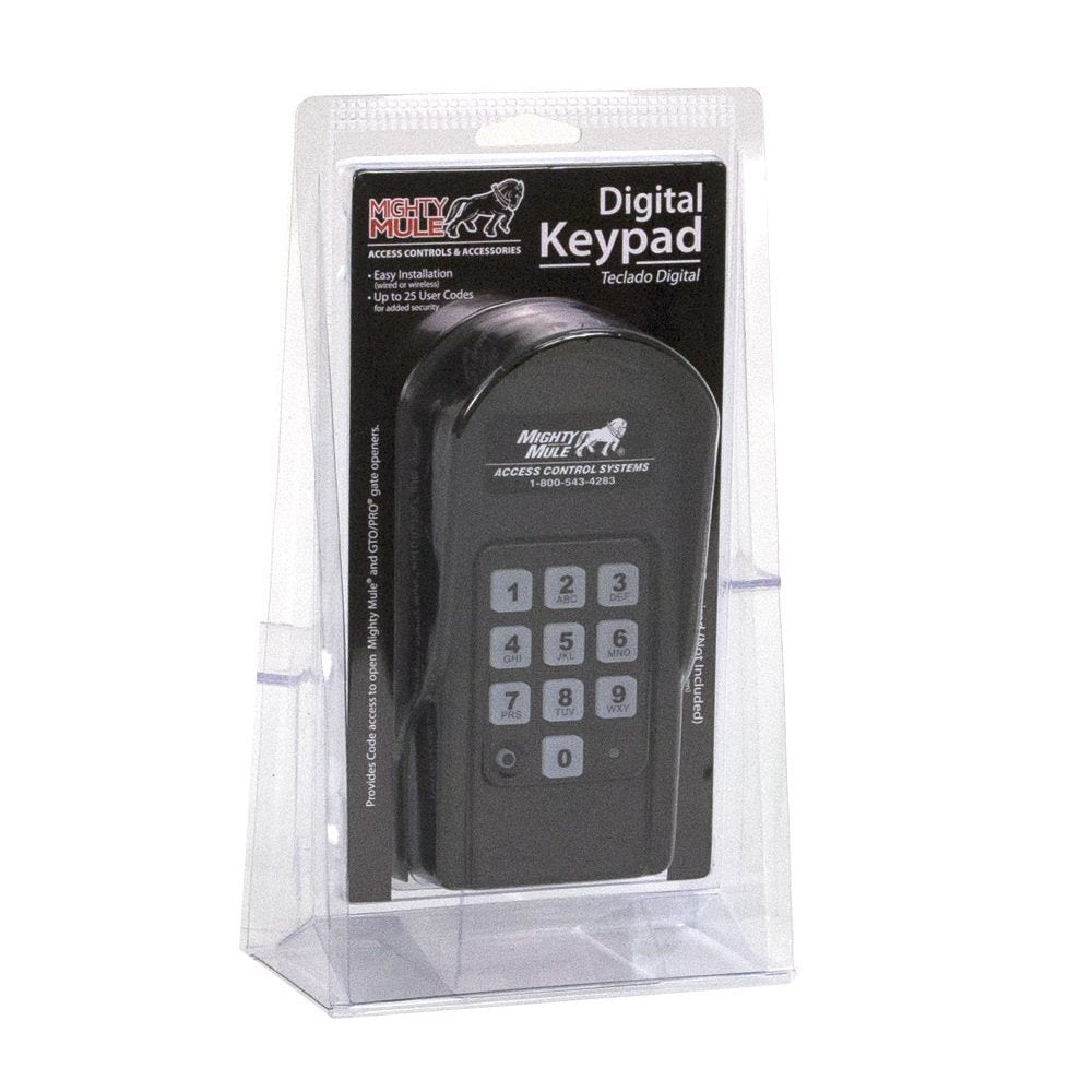 Mighty Mule MM571W Heavy Duty Smart Gate Opener, Single, Black & ar Panel Kit (FM123) for Mighty Mule Automatic Gate Openers,Black Cell & Wireless Digital Keypad (FM137)