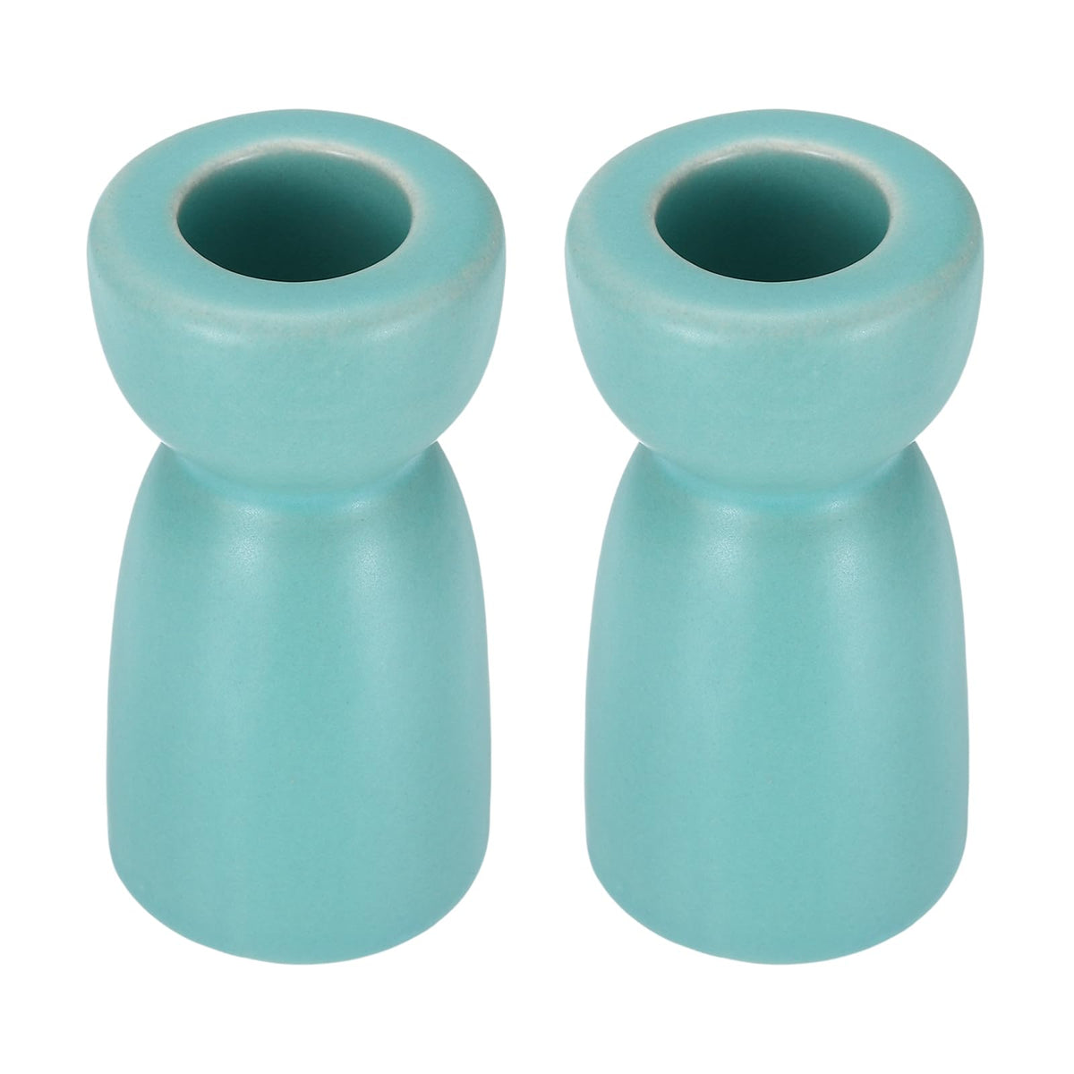 uxcell 2 Pack Candlestick Holder Light Blue Ceramic Taper Candle Holder Candle Stand Holders Modern Style Decoration for Centerpiece Tabletops Anniversary