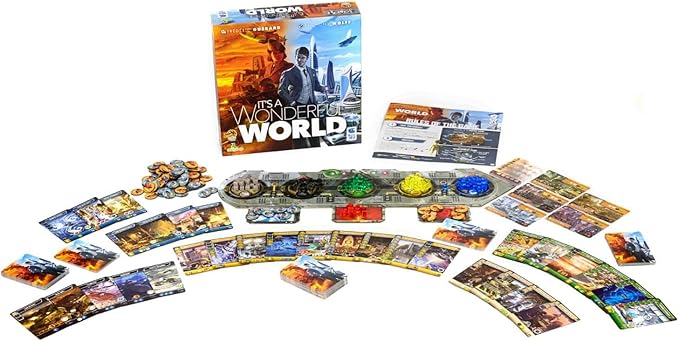 It's A Wonderful World Board Game - Build Your Empire in This Strategic Card Game for Kids and Adults Ages 14+ 1-5 Players 30-60 Minute Playtime Made by Lucky Duck Games