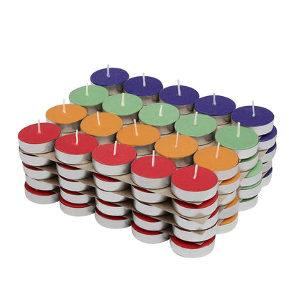 Wax Unscented Tealight Candles Pack of 100 for Diwali Decoration | Long Burning | Smokeless | Candles for Home Decor, Offices, Dining & Special Occasions (Pack of 75 White)