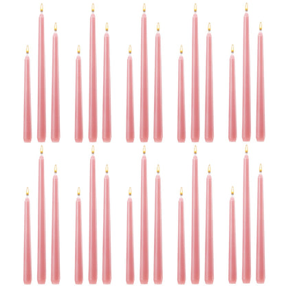 MTLEE Taper Candles 8/10/12 Multi Height Unscented Taper Candles 8 Burn Hours for Dinner Decorative Home Decoration Fall Thanksgiving Wedding Party Candlesticks(Pink,36)