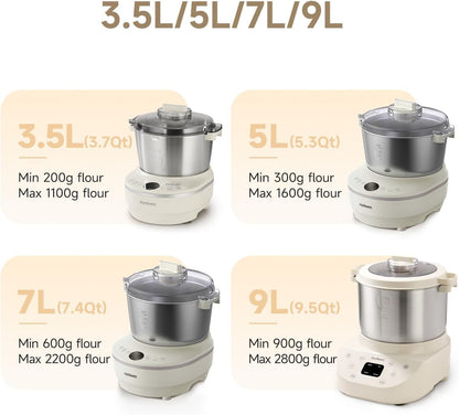 Joydeem HMJ-A701 Electric Dough Maker (7.4Qt) with Ferment Function - Ideal for Bread, Pizza, Sourdough & Dumpling Dough Mixer