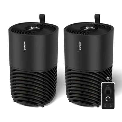 PuroAir 130x HEPA Air Purifiers for Home Pets - Covers Up To 600 Sq Ft - Filters Up To 99.9% of Pollutants, Smoke, Pollen, Dust - Quiet HEPA Air Filter - Air Purifiers for Bedroom (2 Pack)