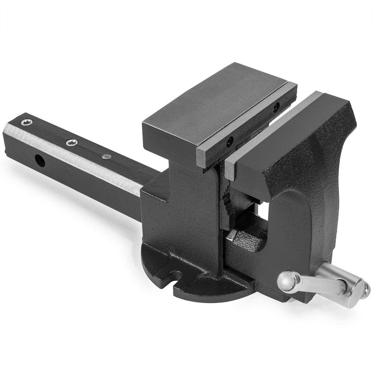Stark USA 2-in-1 Tow Hitch Truck Vise 6" Bench Vise Fits Standard 2" Hitch Receiver Bench Mount Trailer Portable Work Vise Truck Trailer Receiver Portable Work