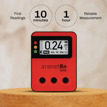 Aranet Radon One – Fast Home Radon Detector with 10-Minute Response, E-Ink Display, Battery Powered, Portable Real-Time Radon Monitor for Basements & Indoor Air Monitoring (Green)