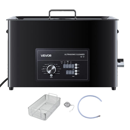 VEVOR 30L Ultrasonic Cleaner, Professional Ultrasonic Cleaner Machine with Knob Control, Stainless Steel Cleaning Machine with Basket and Cleaning Ball, for Watches, Razors, Jewelry, Coins and More